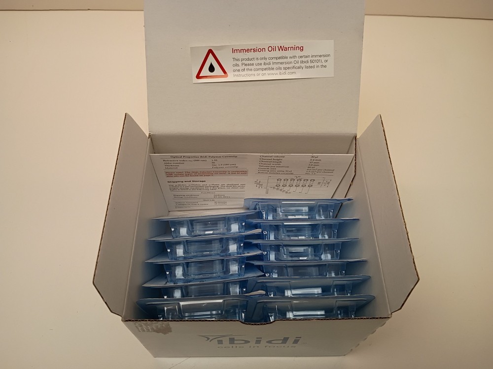 iBidi 80604 µ-Slide VI 0.4 Poly-L Lysine LOT of 11 pieces EXP 02/2024