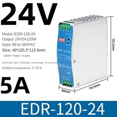 Meanwell EDR-120-24 24V5A switching power supply Fast Shipping