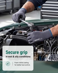 Lightweight 12-Pair Foam Nitrile Coated Work Gloves – Superior Comfortable Grip