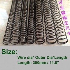 Wire Dia 0.3-1.0mm OD 2-20mm L:300mm/11.8″ Helical Compression Spring – Select