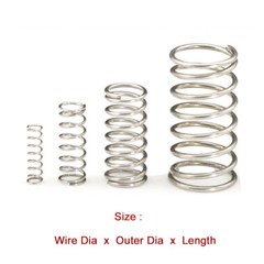 Compression Springs Wire Dia 0.1/0.2/0.3mm OD 0.8mm-7mm 304 Stainless Steel