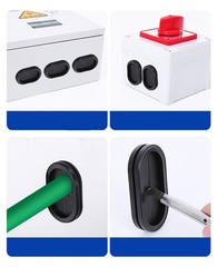 Oval Blanking Rubber Grommet Firewall Blind Hole Plug Electrical Wiring Gasket