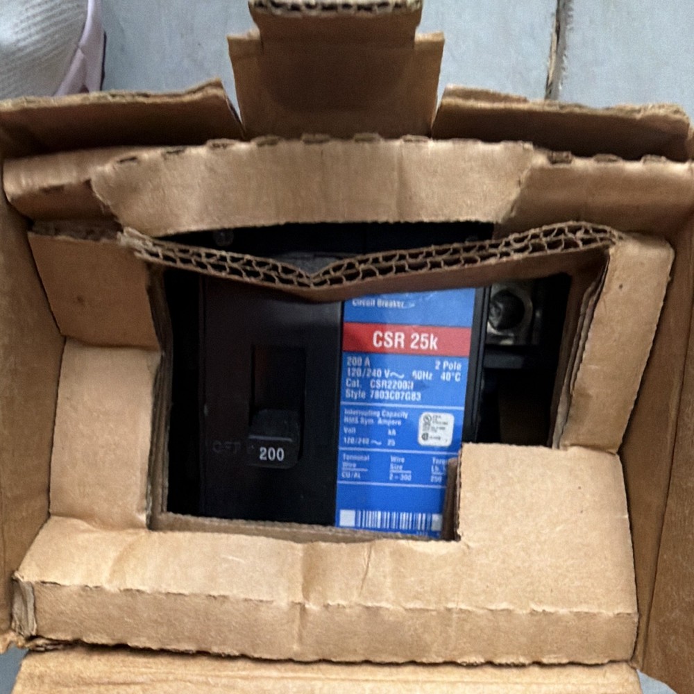 Eaton 200A 2-Pole 120/240V Main Circuit Breaker 25k AIC CSR2200N
