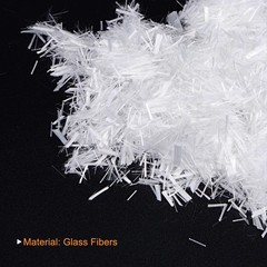 Chopped Fiberglass Strands 6mm Length Anti-Cracking Glass Fibers 1LB