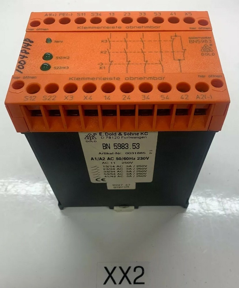 New No Box E Dold & Sohne BN5983.53 Safety Relay 0031885 Warranty