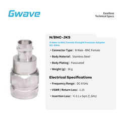 Precision N Male to BNC Female Adapter, DC – 8GHz
