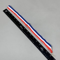 (100 PACK) Lanyard Red White Blue 17″ Gold Hook