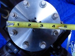 MDC UHV XYZ positioner PSM-2504, 4.5″ conflat with 0 length reducer to 1.33″