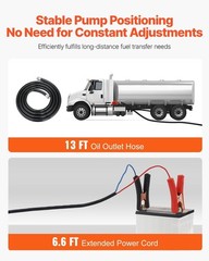 Durable 12V DC Fuel Pump with Automatic Shut-off – Ideal for Diesel & Oil