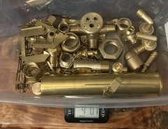 7 Lbs Of Clean Yellow Brass Plated Brass & Bronze Scrap For Smelt Or Crafts