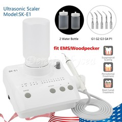 SKYSEA Dental Portable Ultrasonic Piezo Scaler 2*Bottles Tips Fit EMS Handpiece
