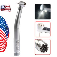 Dental Fiber Optic LED E-generator High Speed Handpiece Turbine 2 Holes Burr