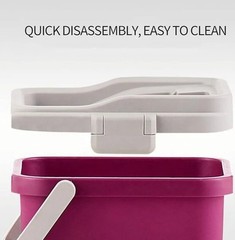 NEW & EASY – Dual Chamber Microfiber 360 Mop and Bucket With 8 Reusable Pads