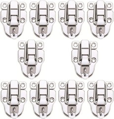 Retro Duckbilled Box Hasp Lock Toggle Latch – 10 Pack with Screws Included