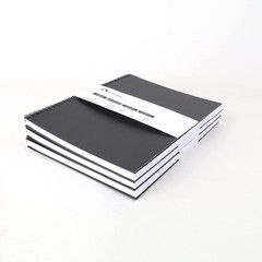 Unruled Notebook, Unlined Blank Paper, 8.5 x 11 Inches, 80 Sheets, Black
