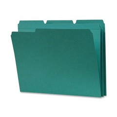 Smead SMD13134 Teal File Folders 1/3 Tab Cut 0.75″ Exp 100/Box