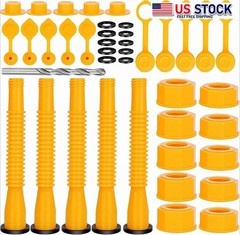 5X Replacement Gas Can Spout Nozzle Vent Kit For Plastic Gas Cans Old Style Caps