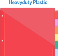 Multicolor Binder Dividers 48 Count with Pockets & Tabs for 3 Ring Organizer