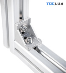 10 Sets Silver 3030 Aluminum Extrusion Corner Bracket Kit – 10pcs Corner Brac…