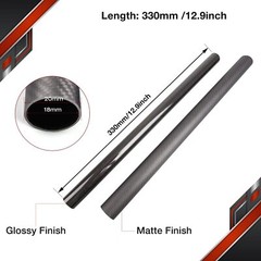 330mm 12mm x 14mm x 330mm Carbon Fiber Tubes Matte Surface 3K Roll Wrapped 10…