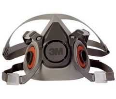 3M 6200 Half Facepiece Reusable Respirator, Respiratory Protection Size MEDIUM