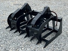 66″ Heavy Duty Root Rake Grapple Bucket Attachment Fits Skid Steer Quick Attach