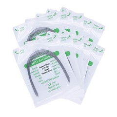 10×Dental Ortho Super Elastic Niti Rectangular Arch Wires Natural 14×25Upper