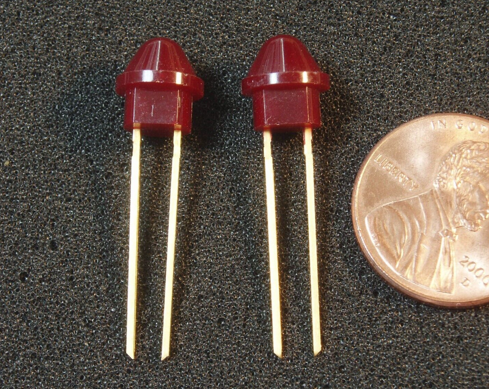 Qty 2: Rare Historic Western Electric LEDs Collectible NOS Larger Round Style