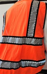 RADIANS HIGH VISIBILITY Surveyor Two Tones Orange Safety Vest Mesh front & back