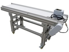 Electric 59×11.8in Food Grade PU Belt Conveyor 110V Speed&Height Adjustable 120W