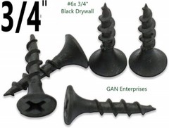 (200) Phillips Bugle Head #6 x 3/4 Coarse Drywall / Wood Screw – Black Phosphate