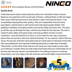 NINGO Men Steel Toe Work Boots Puncture Proof Moc Toe Safety Shoes EH Protection