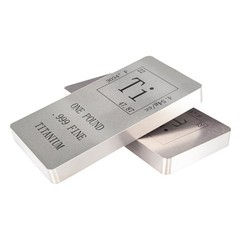 Pure Titanium Bar 1 Pound. 999 Fine Periodic Table Design Ti 1 Pound, silver
