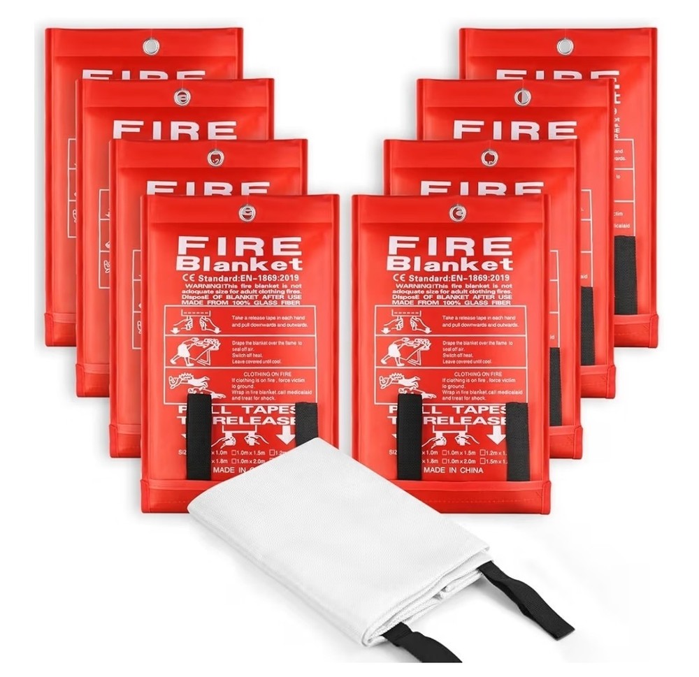 ONE Pc LARGE FIRE BLANKET Fiberglass Emergency Home Retardant Prepared 59”x59”
