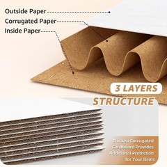 Durable 30-Pack White Corrugated Shipping Boxes – Ideal for Storage & Shipping