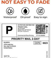 1000/Stack 4″x6″ Fanfold Direct Thermal Shipping Labels Zebra & Rollo Printers