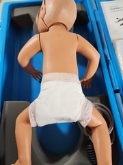 Cpr infant manikin baby Armstrong medical industries Chris Baby blue hard case