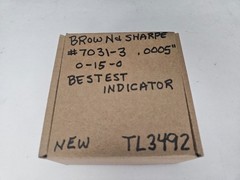 BROWN & SHARPE #7031-3 .0005″ 0-15-0 BESTEST DIAL INDICATOR (TL3492)