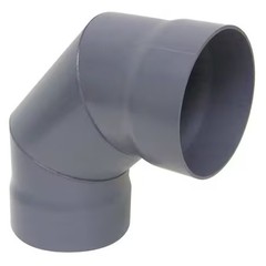Plastic Supply Pvcea06 90 Degree Elbow, 6 In Duct Dia, Type I Pvc, 9-5/8″ L