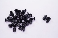 Lot of 25 SR-3545B Essentra Nylon Snap Rivets 3.51mm Dia 4.5mm L 2.1-3.0mm Grip