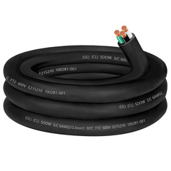 25Ft 10/3 10 Gauge SOOW Wire 10 AWG 600V SOOW Bulk Cable Electrical 3 Conductor