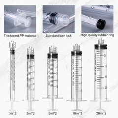 Glue Applicator Syringe Blunt Tip Needle and Cap, with Soft Plastic Tube, Suitab