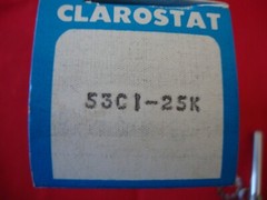 Clarostat 53C1-25K 25,000 OHM 2 WATT POTENTIOMETER 53C1-25K