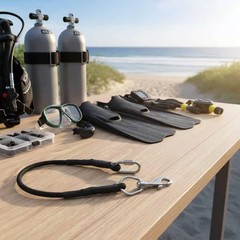 2 Pieces Sidemount Bungee Kit 316 Stainless Steel Sidemount Cylinder Strap