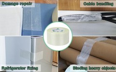 Heavy Duty 3″ x 60yd Transparent Strapping Tape – Reinforced Fiberglass, Strong