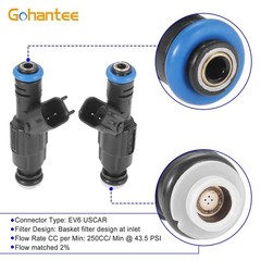 Fuel Injectors 4 Holes 0280155784 for Jeep Dodge 4.0L 5.2L 1999-2004