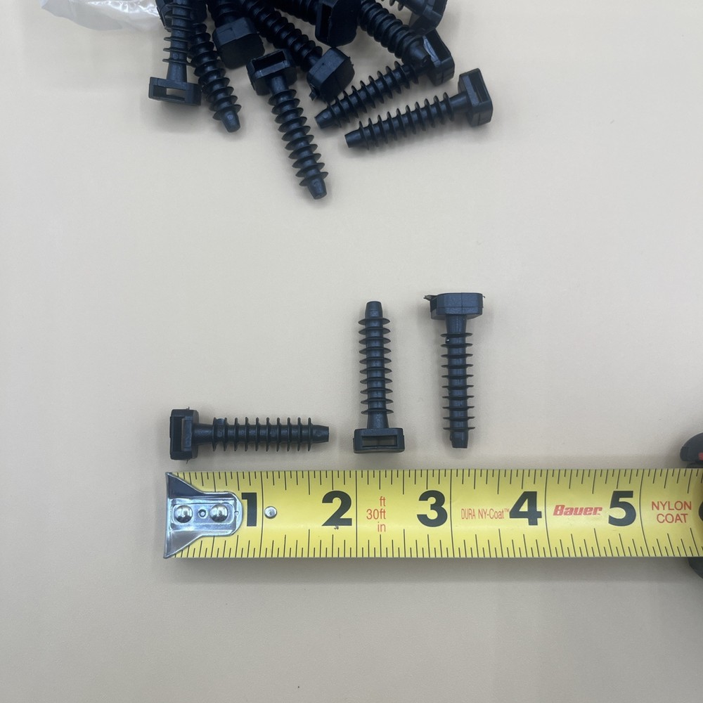 Masonry Screw Mounts Black Cable Ties, Premium Fixing Plug 100 Per Pack
