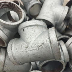2″ 150 Female NPT Tee Galvanized Malleable Iron Pipe Fitting MI030941GMI