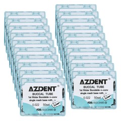 AZDENT Dental Orthodontics Buccal Tubes 1st 2nd Molar Tube Roth MBT0.022 0.018