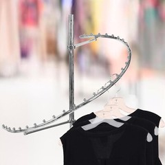 Spiral Clothing Rack Chrome 29 Ball Garment Retail Display Store Fixture 63″ H